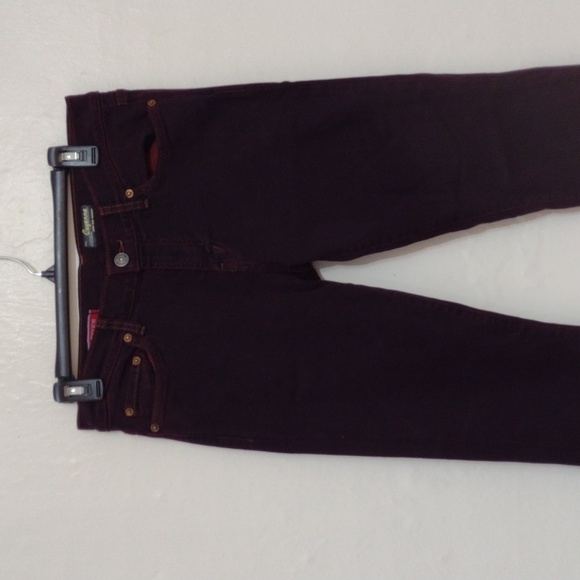 Red Engine Purple Burgundy Cayenne Low Rise Skinny Jeans Size 32 NEW - Picture 2 of 13